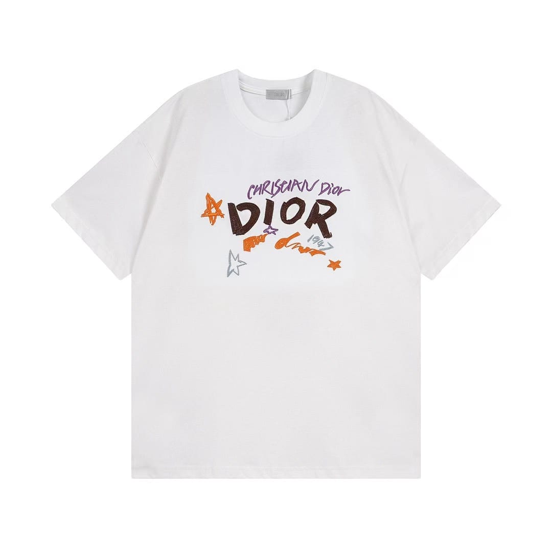 CHRISTIAN DIOR || Trendy New Style Letter Pattern T-Shirt Men Women Same Style