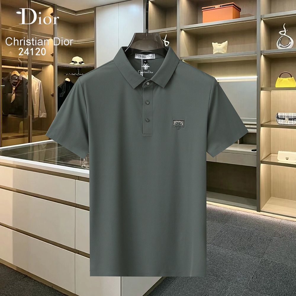 CHRISTIAN DIOR || Logo Print Slim Fit Polo T-Shirt For Men