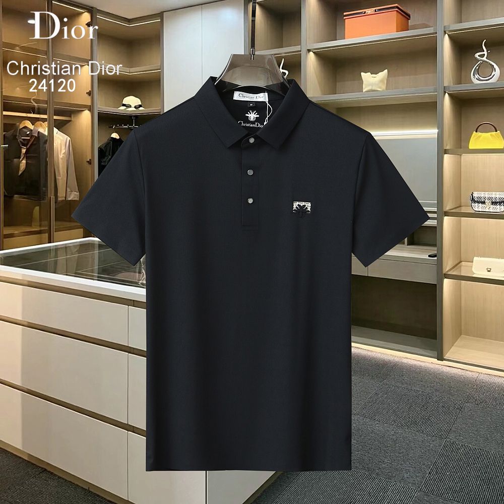 CHRISTIAN DIOR || Logo Print Slim Fit Polo T-Shirt For Men