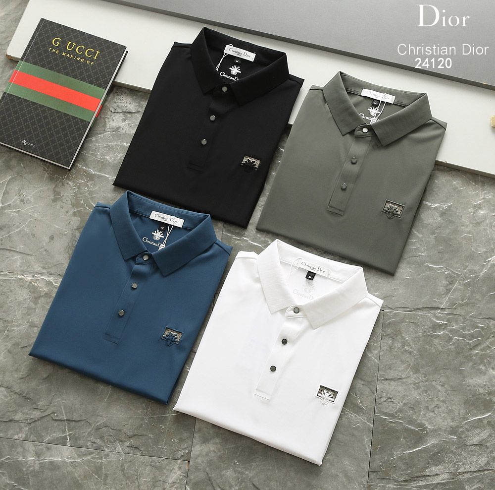 CHRISTIAN DIOR || Logo Print Slim Fit Polo T-Shirt For Men