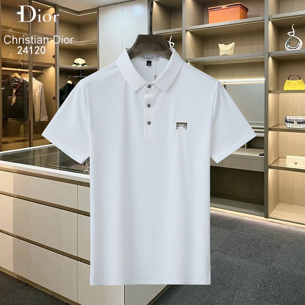 CHRISTIAN DIOR || Logo Print Slim Fit Polo T-Shirt For Men