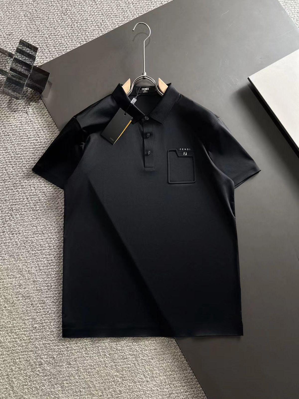 FENDI || Cotton Piqué Polo T-Shirt