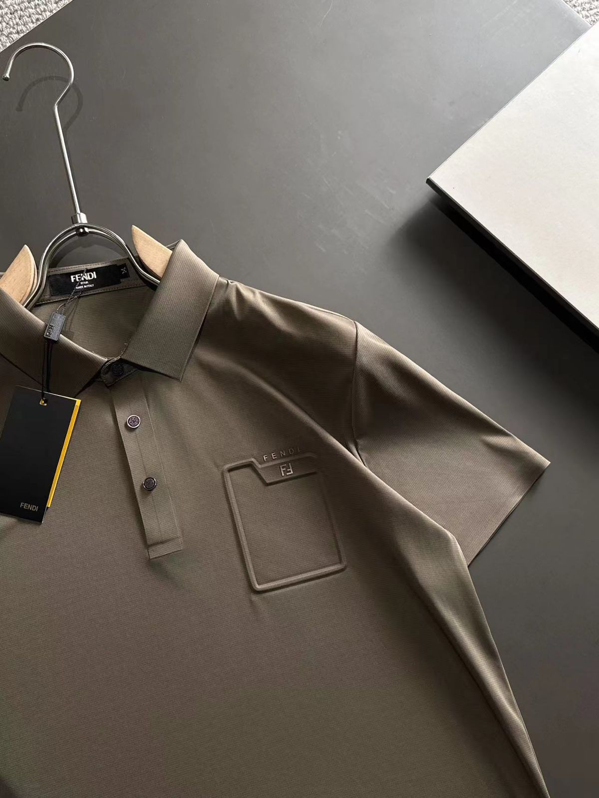 FENDI || Cotton Piqué Polo T-Shirt