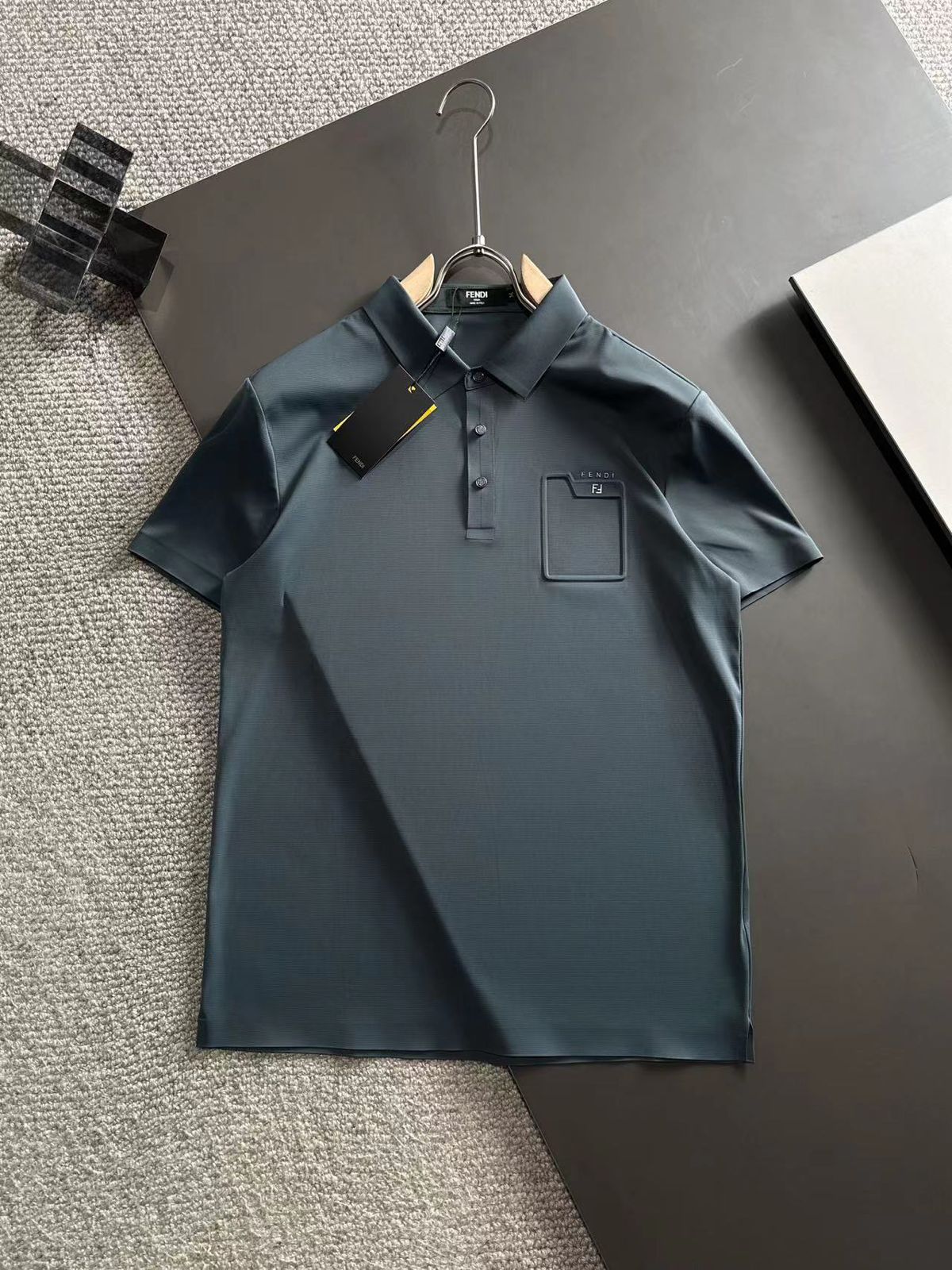 FENDI || Cotton Piqué Polo T-Shirt