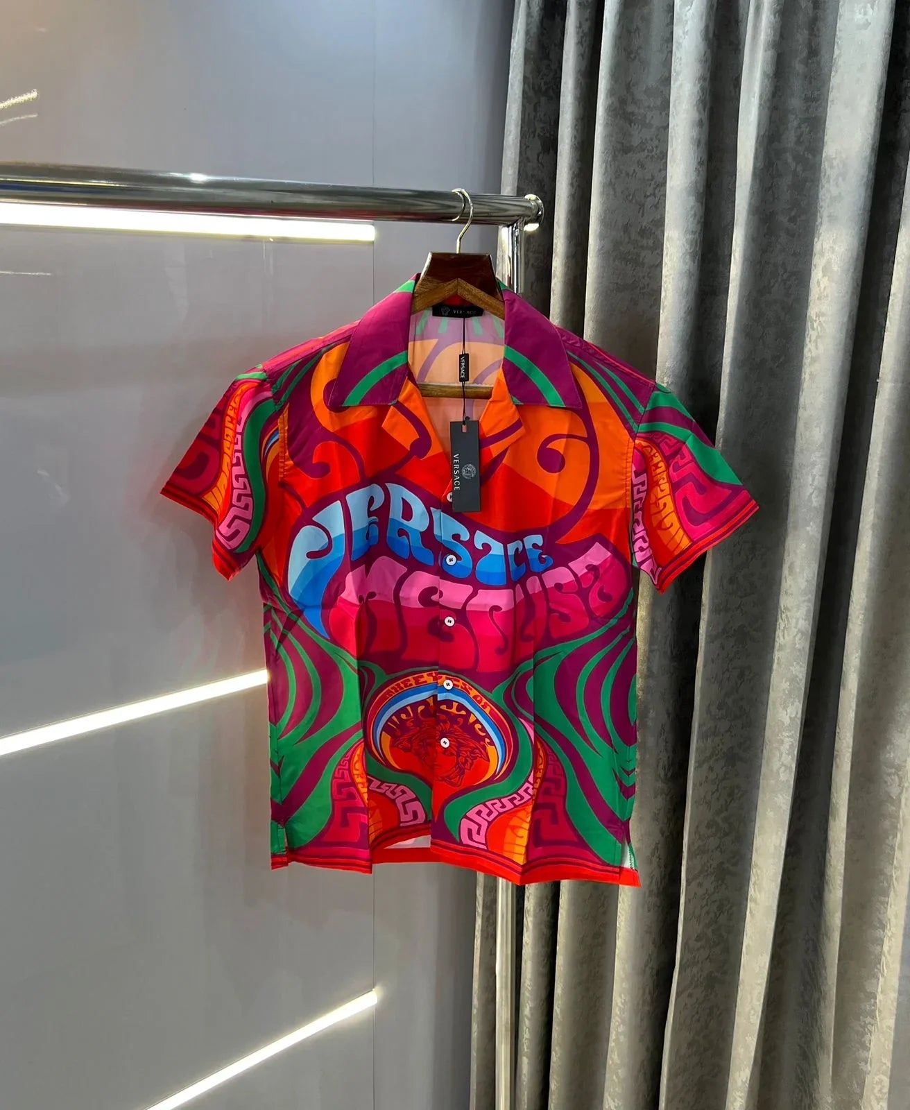 VERSACE || Men's Medusa Music Printed Shirt