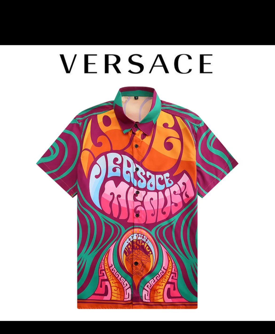 VERSACE || Men's Medusa Music Printed Shirt