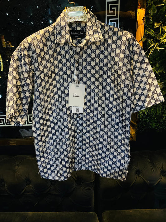 CHRISTIAN DIOR || Imported Printed Regular Drop Shoulder Shirt