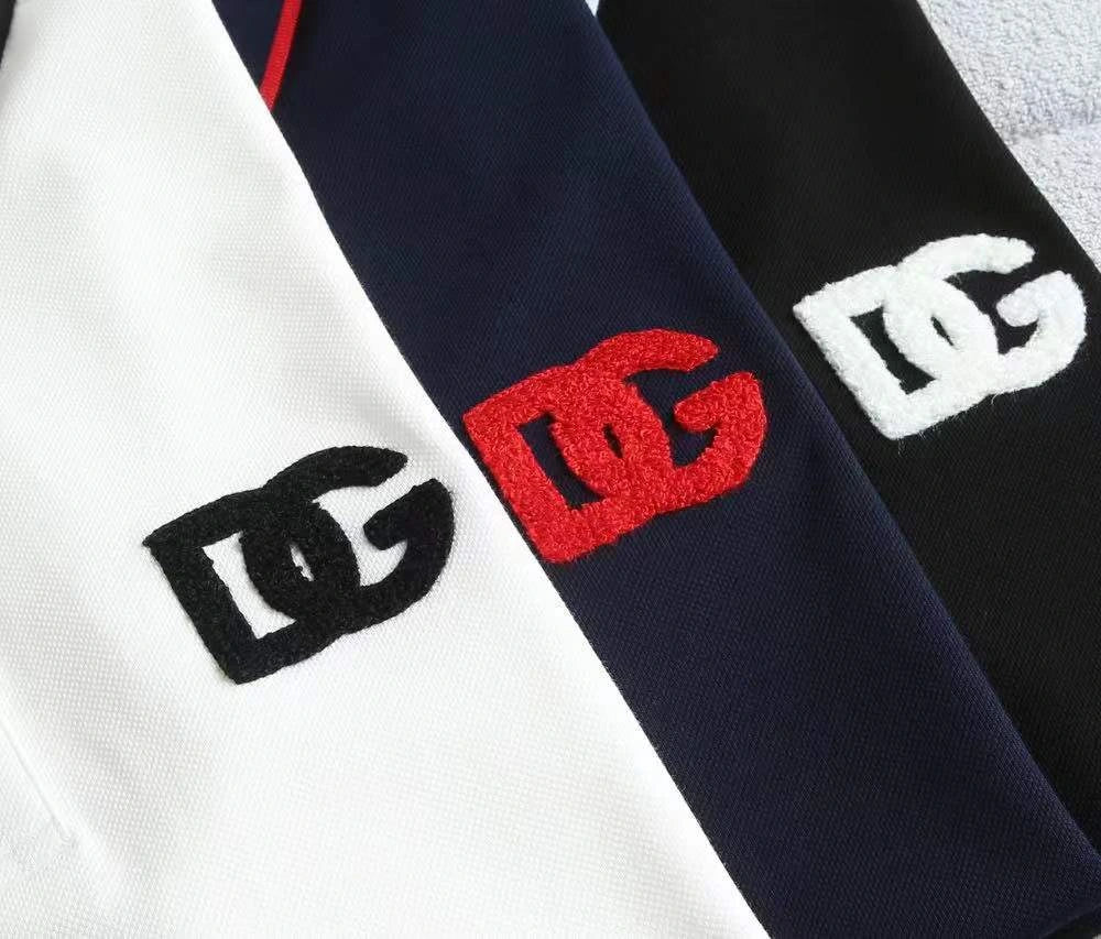 DOLCE & GABBANA || Dg Tipped Polo Cotton Logo Embroidered Polo T-Shirt