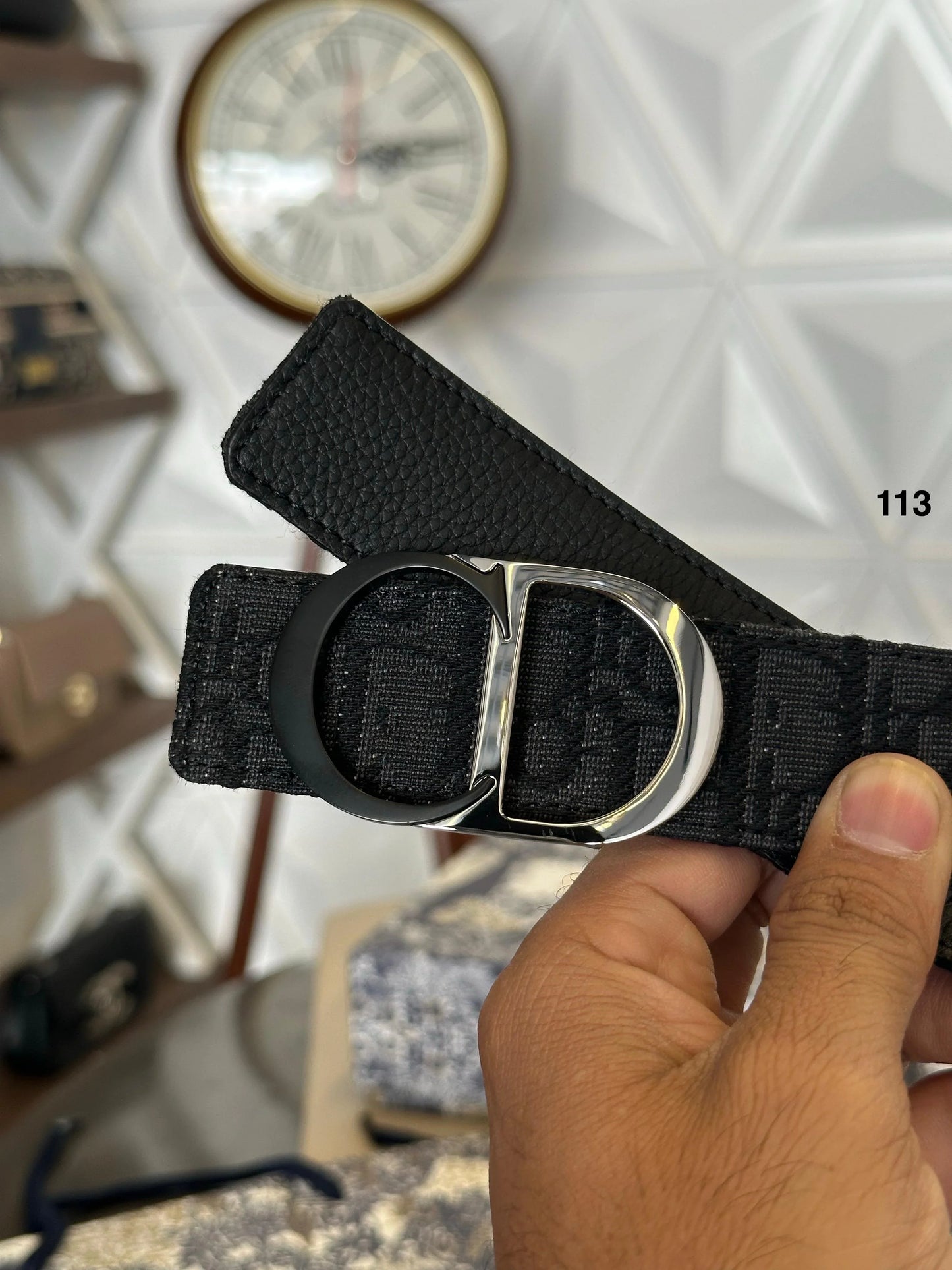 CHRISTIAN DIOR || 30 Montaigne Reversible Belt