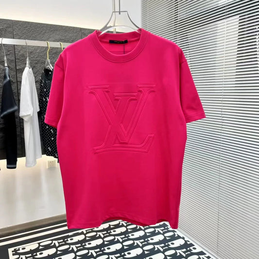 LOUIS VUITTON || Cotton Pique T-Shirt With Embroidered LV Logo