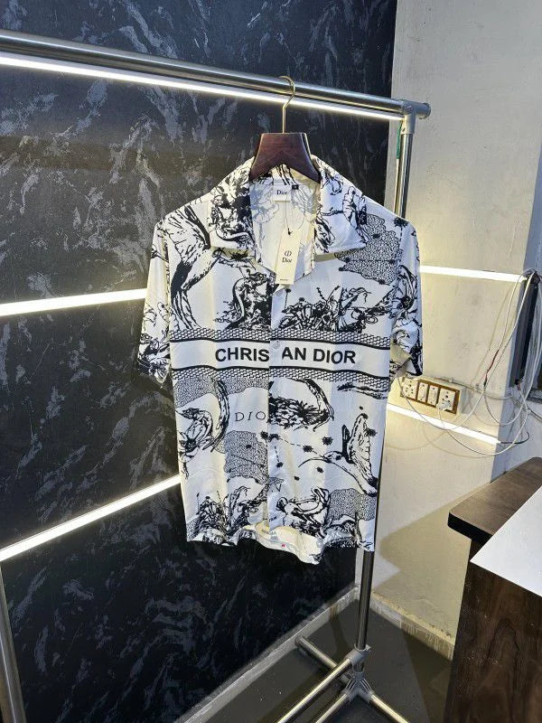 CHRISTIAN DIOR || PREMIUM DROP SHOULDER CUBAN COLLAR SHIRT