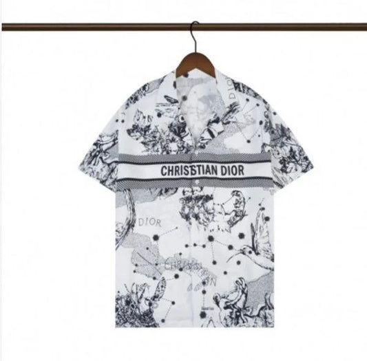 CHRISTIAN DIOR || PREMIUM DROP SHOULDER CUBAN COLLAR SHIRT