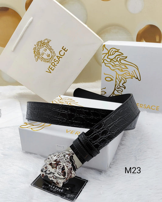 VERSACE ||  Medusa Head leather belt