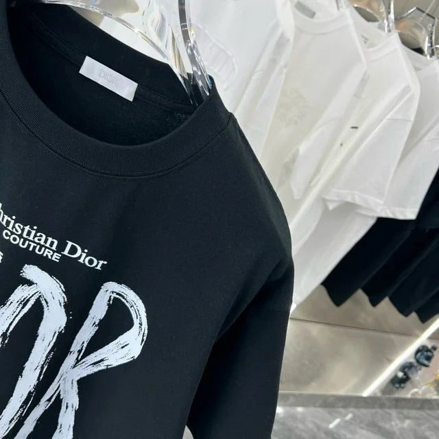 CHRISTIAN DIOR AND SHAWN || OVERSIZED LOGO T-SHIRT BLACK