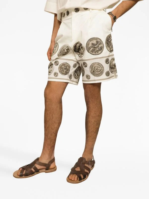 Dolce & Gabbana || Coin-Print Tailored Shirt & Shorts