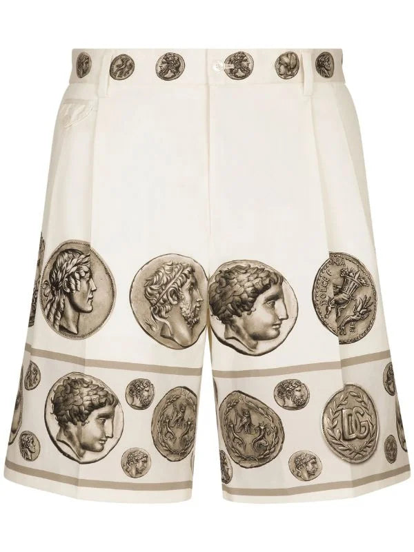 Dolce & Gabbana || Coin-Print Tailored Shirt & Shorts