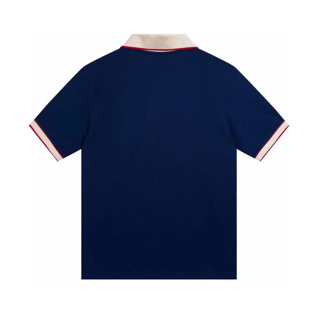 GUCCI || Logo-Patch Short-Sleeve Polo Shirt