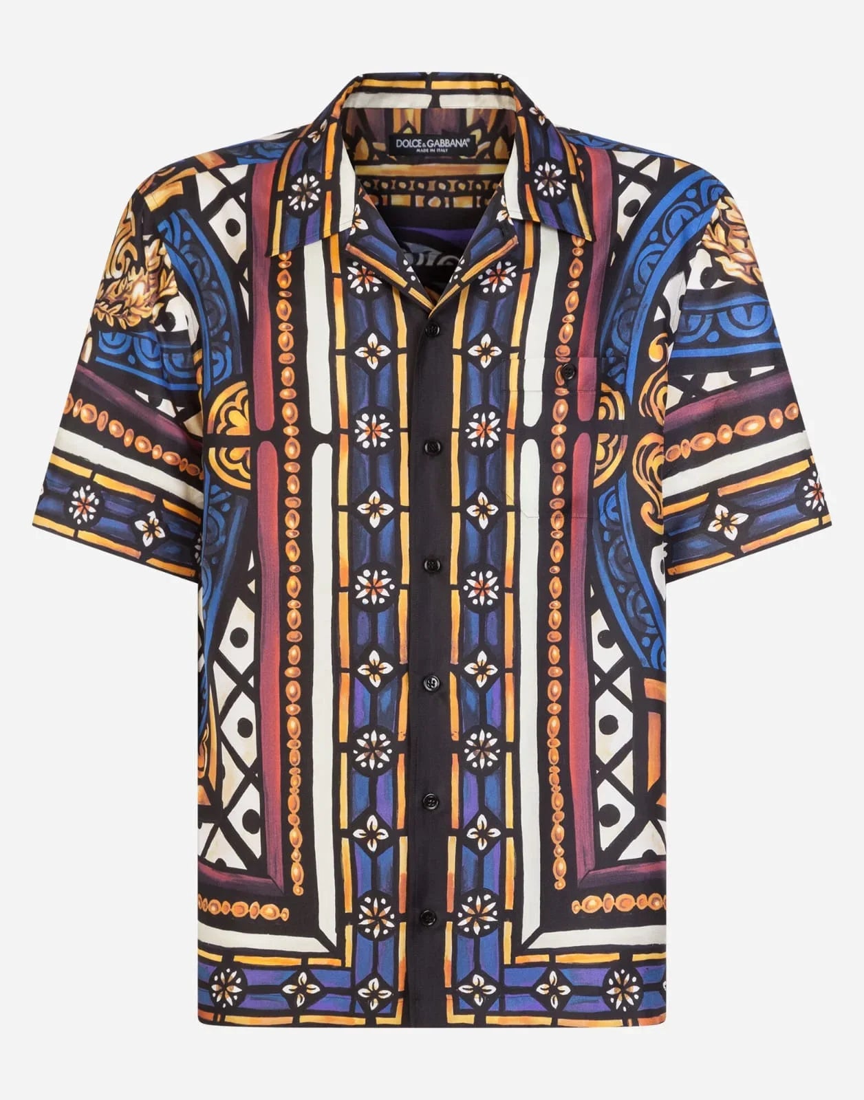 DOLCE & GABBANA || Silk Hawaii Shirt With Lion Print