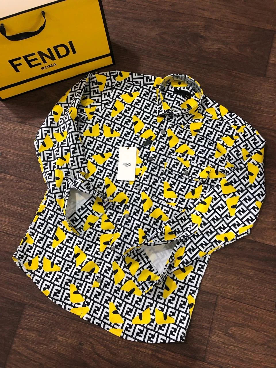 FENDI || Men’s Signature FF monogram Shirt