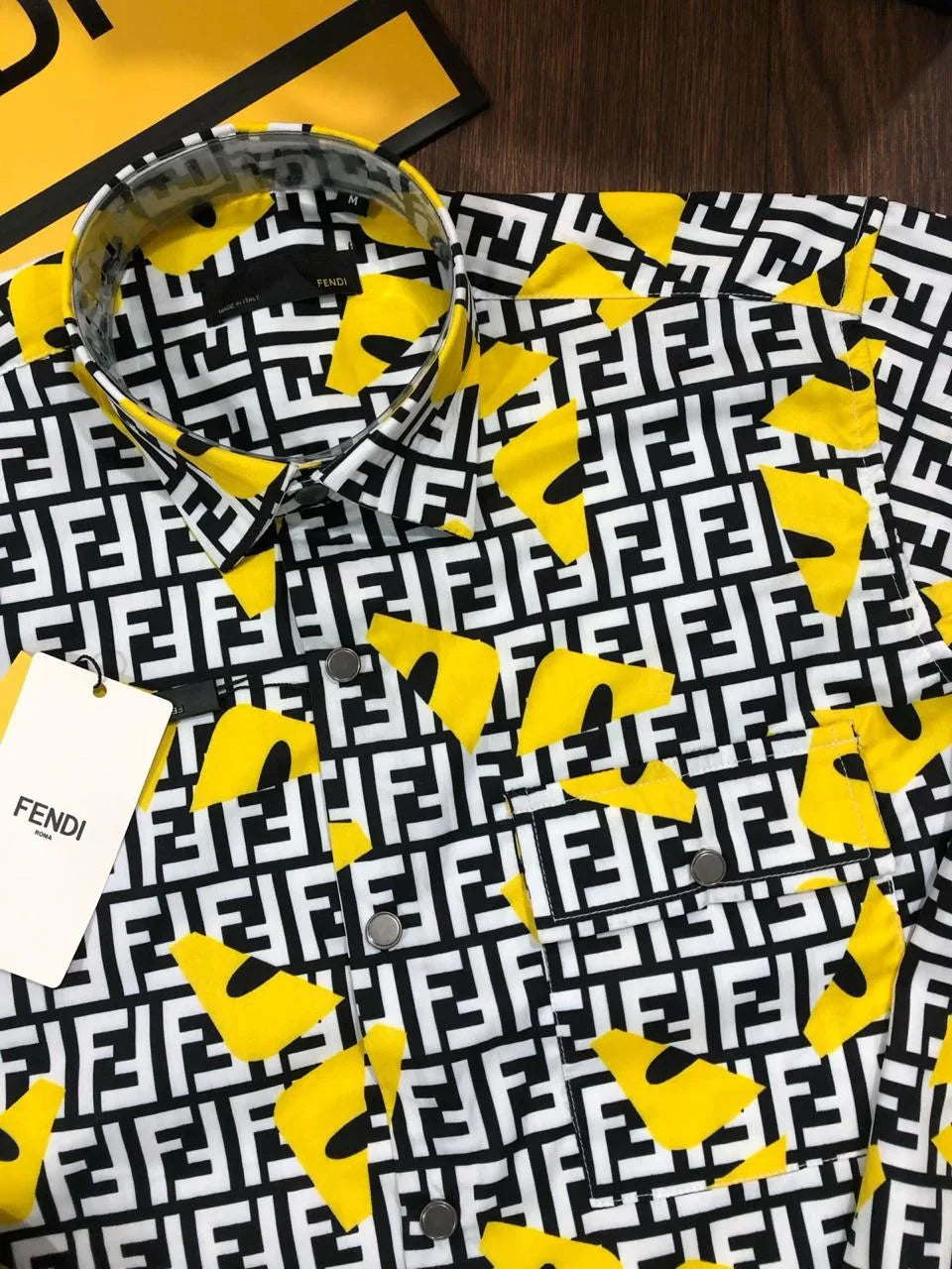 FENDI || Men’s Signature FF monogram Shirt