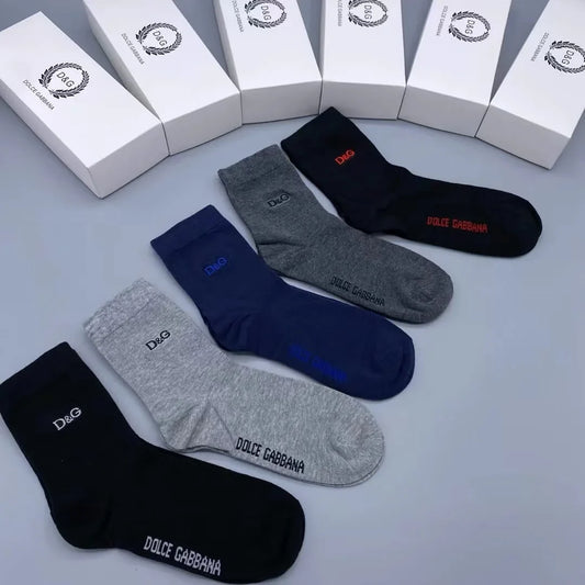 DOLCE & GABBANA || Ankle Length Socks For Men (Pack of 5) In Assorted Color