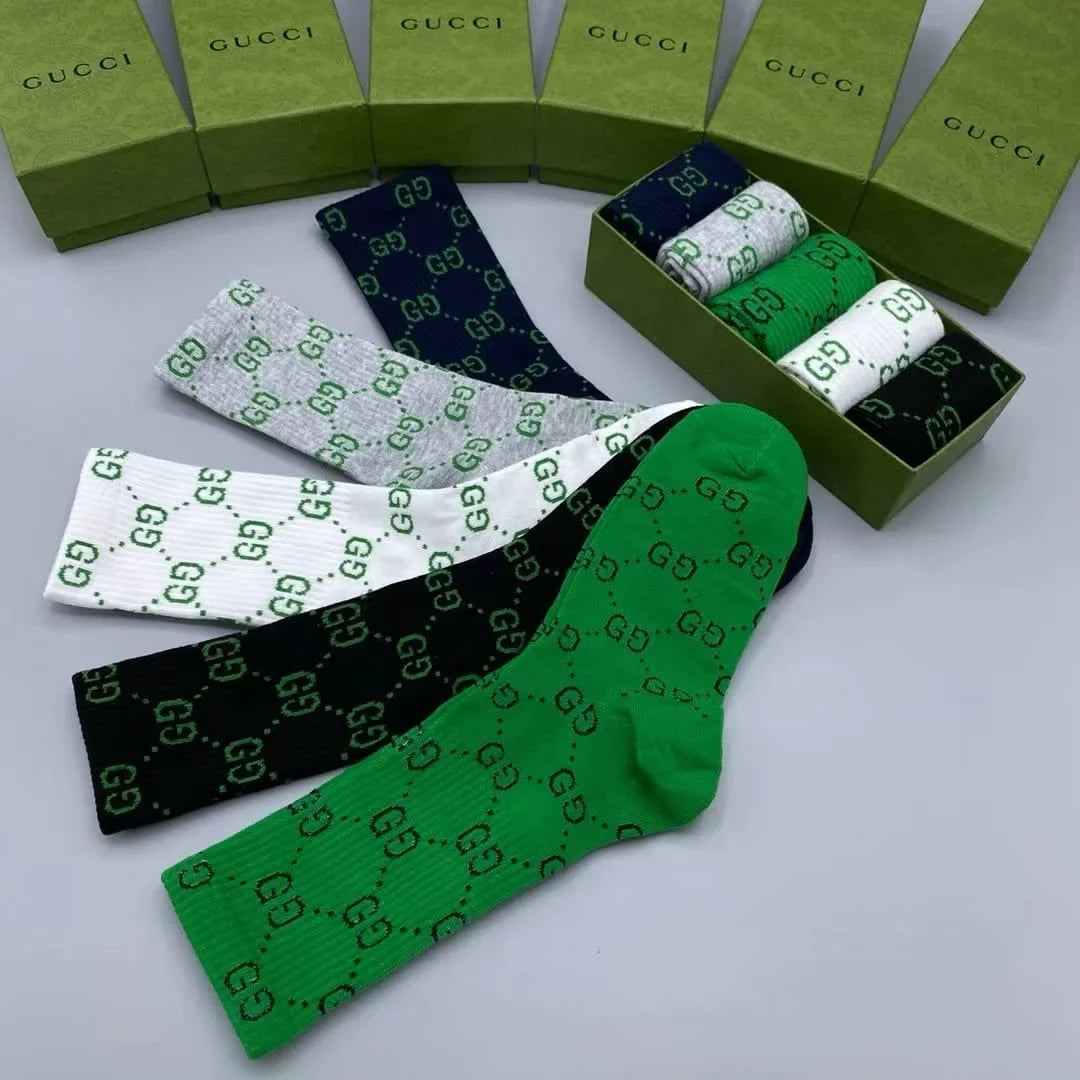 GUCCI || GG Logo Long Socks (Pack Of Five Pair)