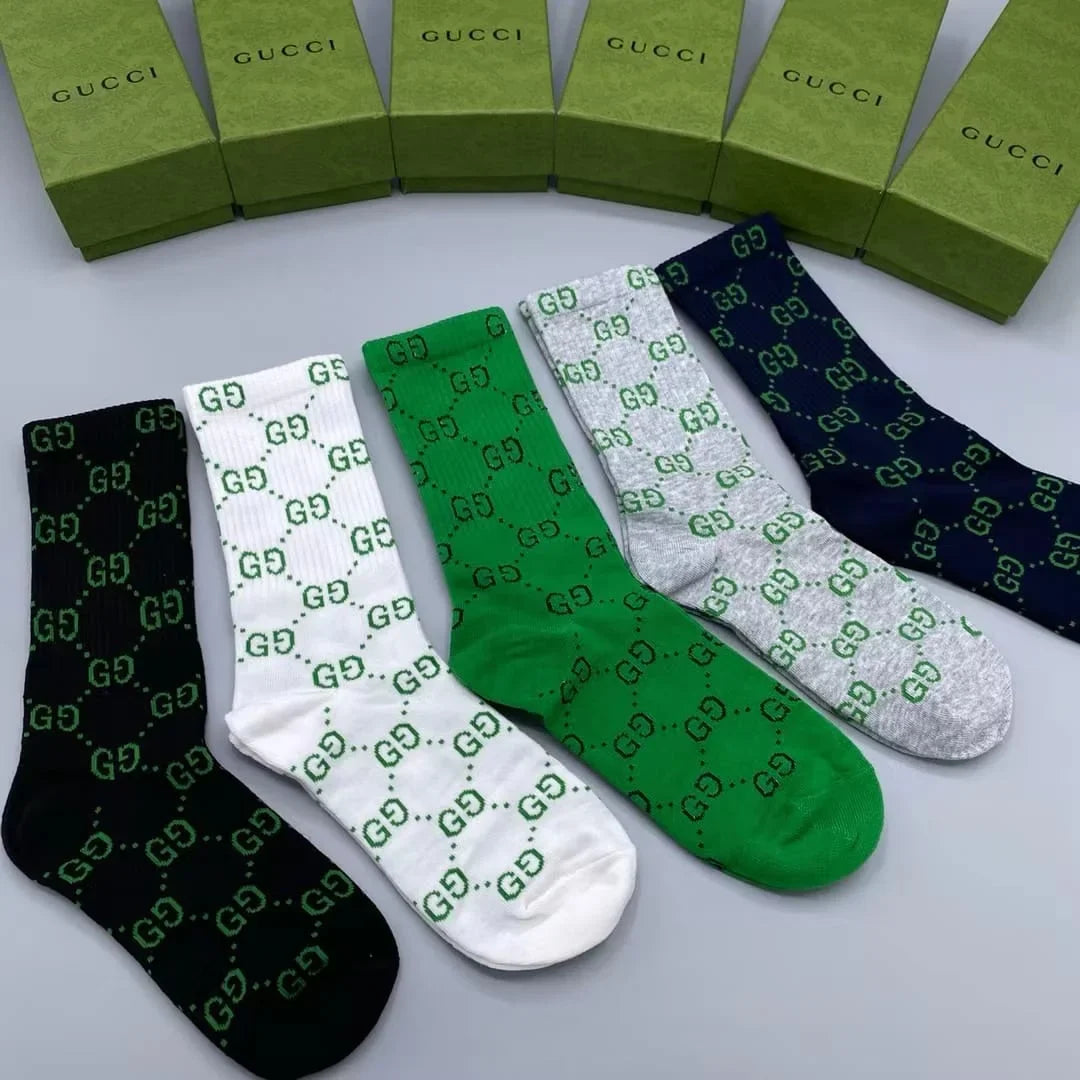 GUCCI || GG Logo Long Socks (Pack Of Five Pair)