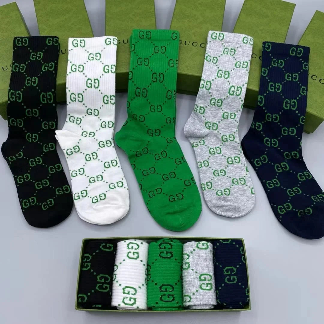 GUCCI || GG Logo Long Socks (Pack Of Five Pair)