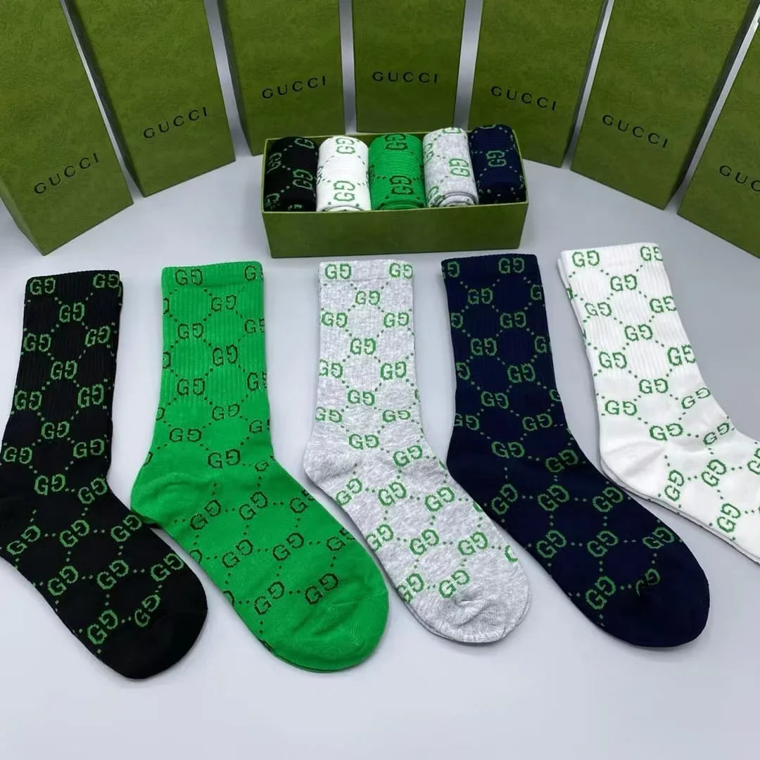 GUCCI || GG Logo Long Socks (Pack Of Five Pair)