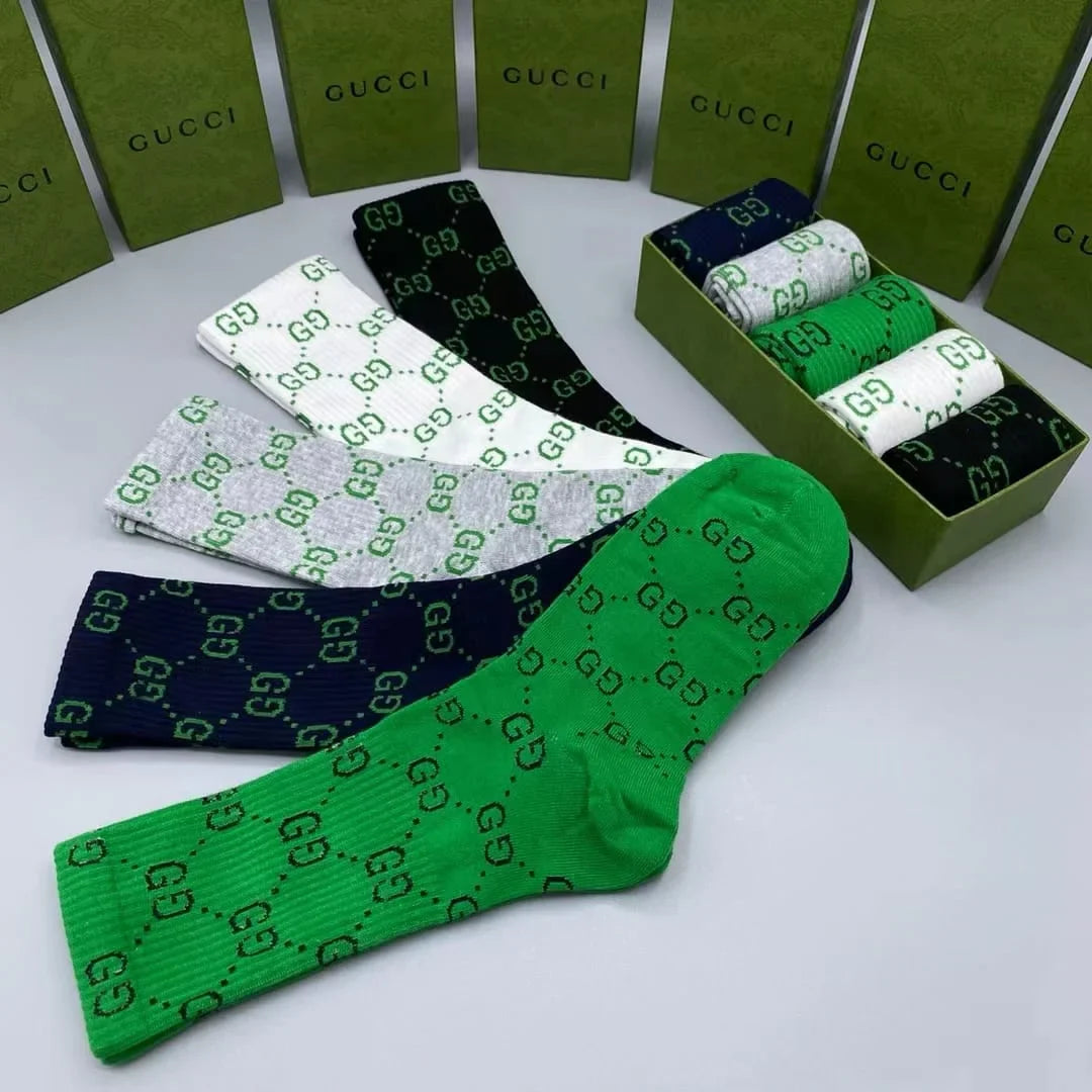 GUCCI || GG Logo Long Socks (Pack Of Five Pair)