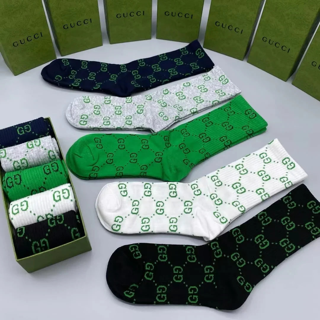 GUCCI || GG Logo Long Socks (Pack Of Five Pair)