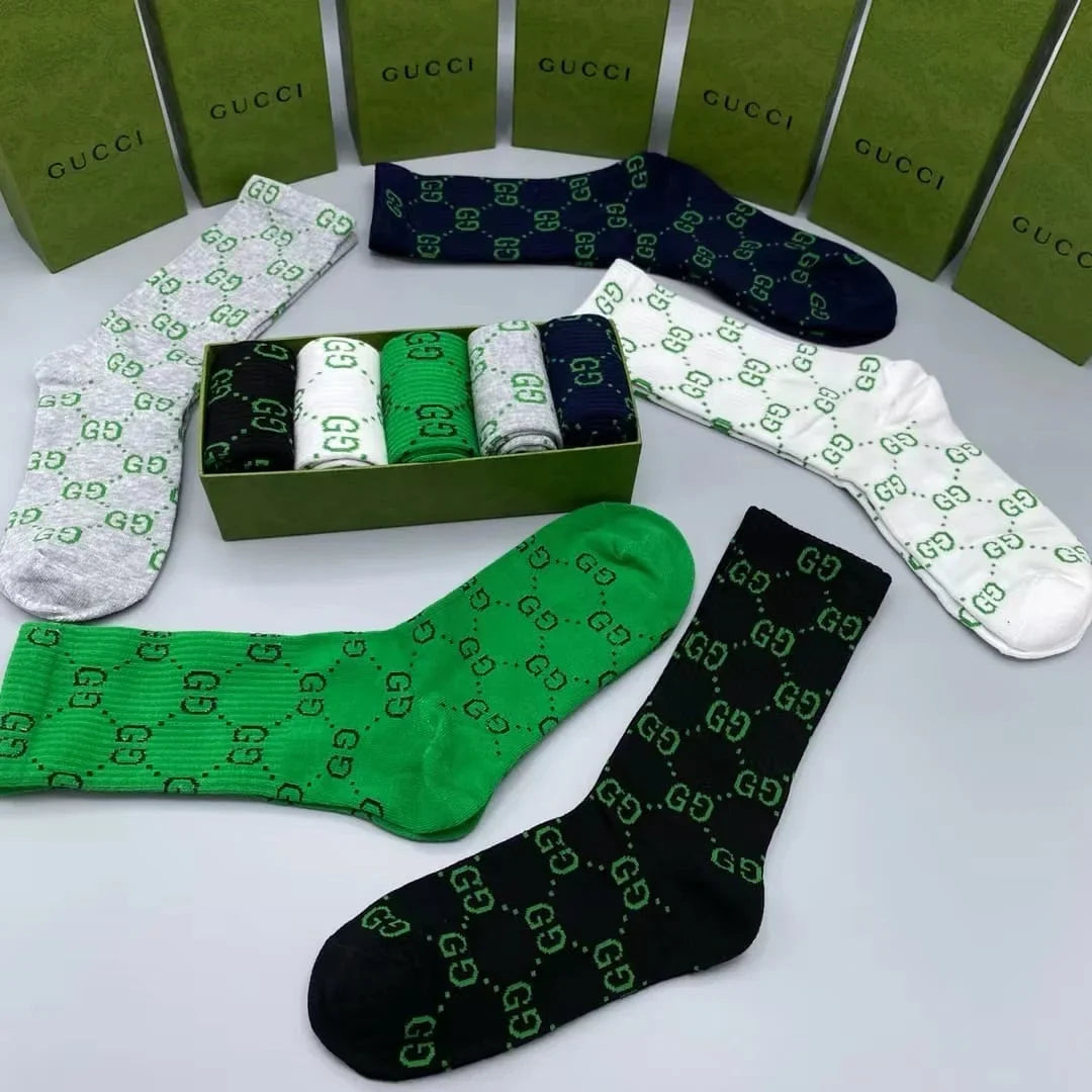 GUCCI || GG Logo Long Socks (Pack Of Five Pair)