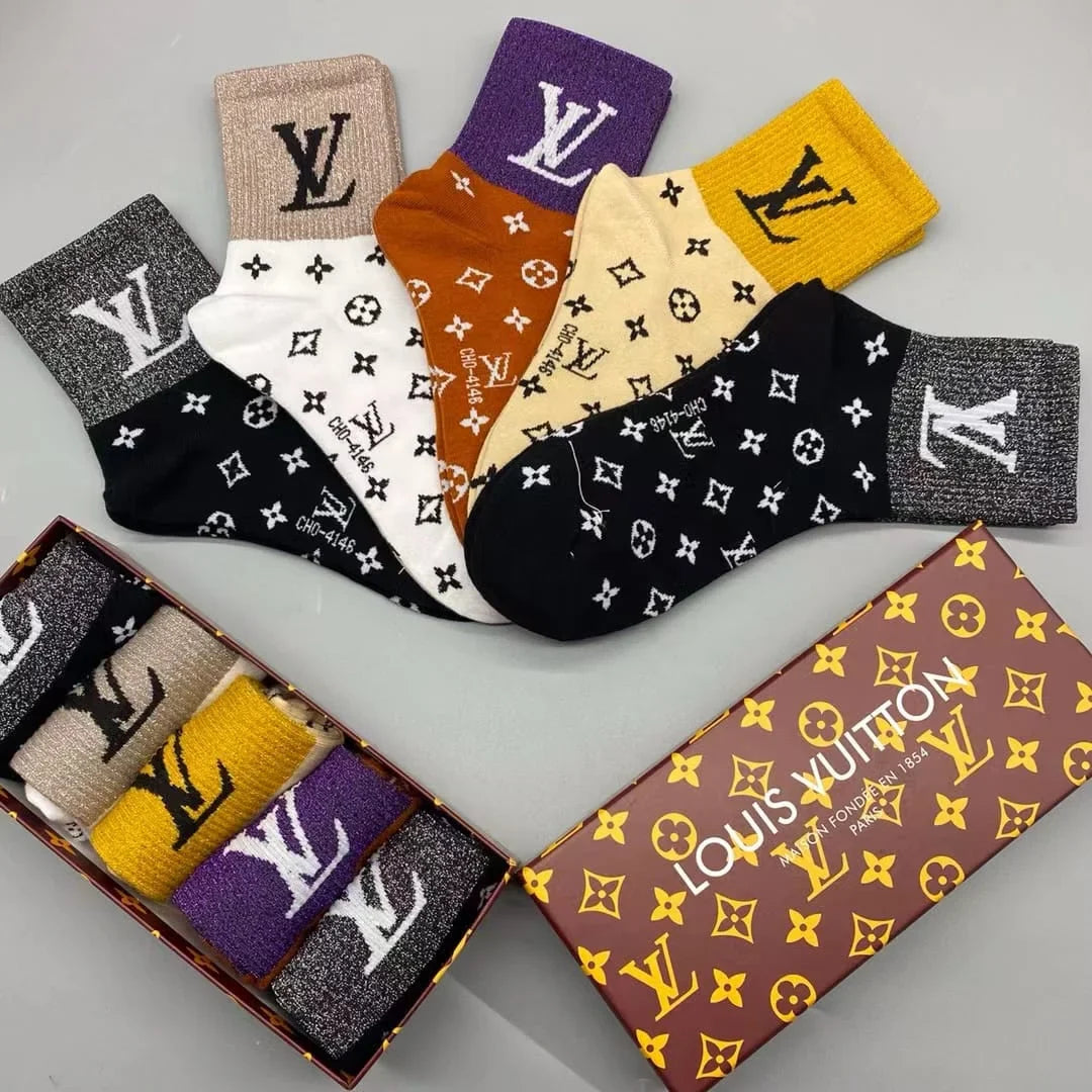 LOUIS VUITTON || LV Monogram Craggy Socks (Pack Of Five)