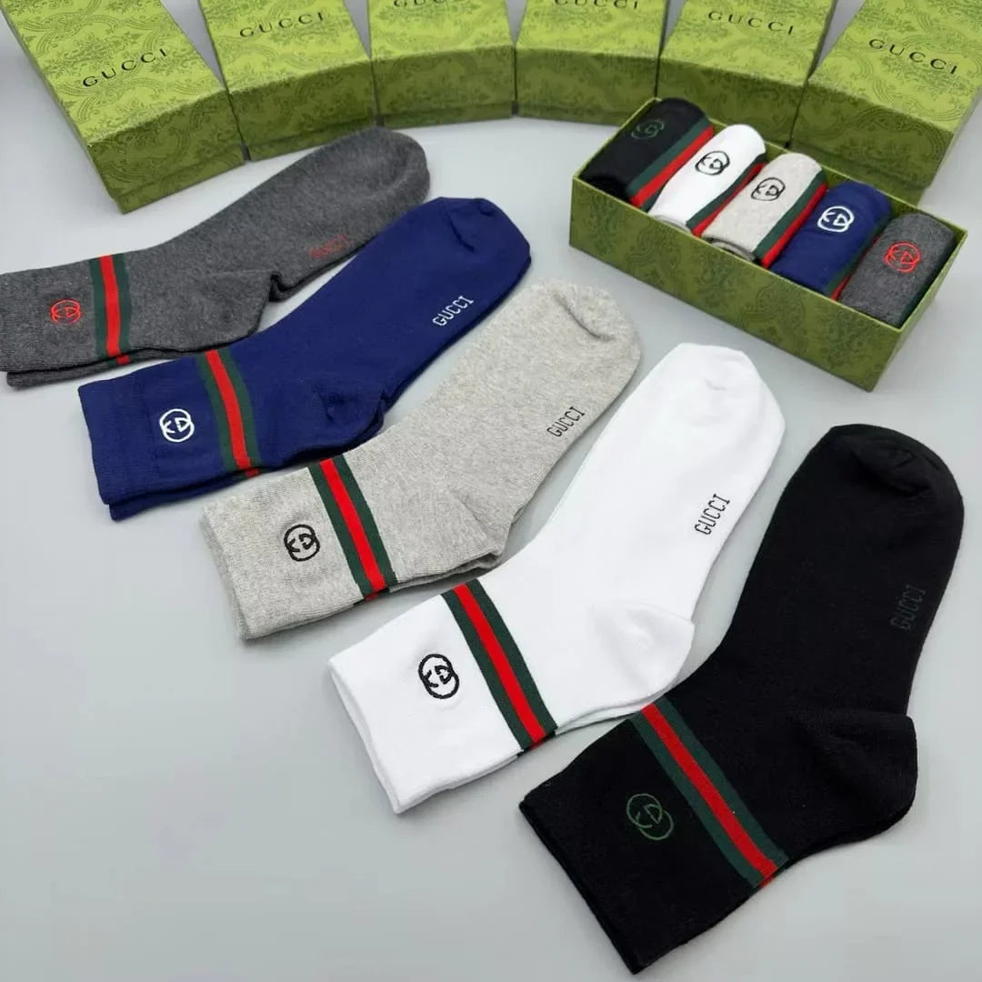 GUCCI || GG Letter knitted Embroidery Cotton Socks