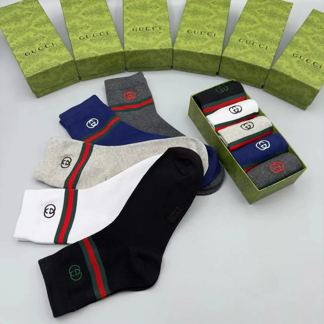 GUCCI || GG Letter knitted Embroidery Cotton Socks