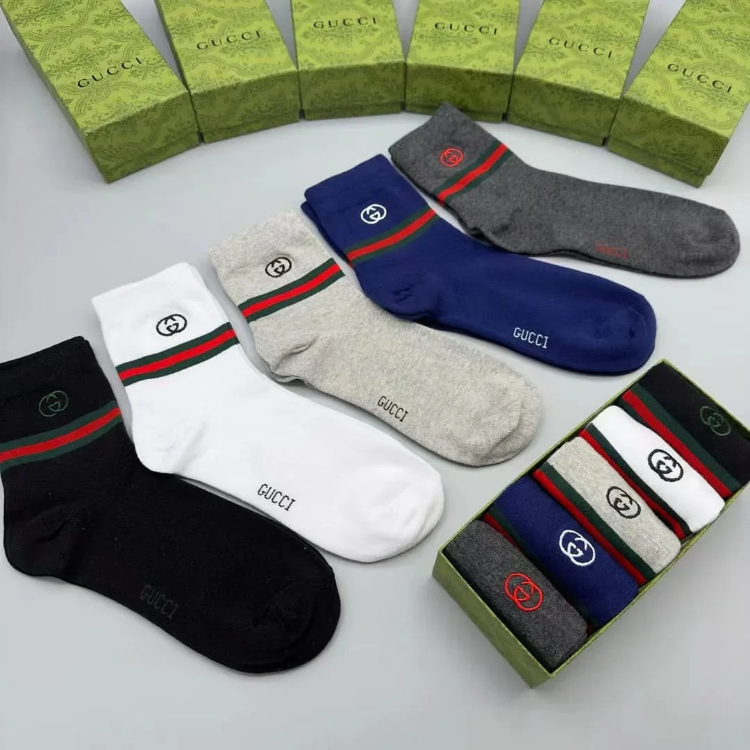 GUCCI || GG Letter knitted Embroidery Cotton Socks