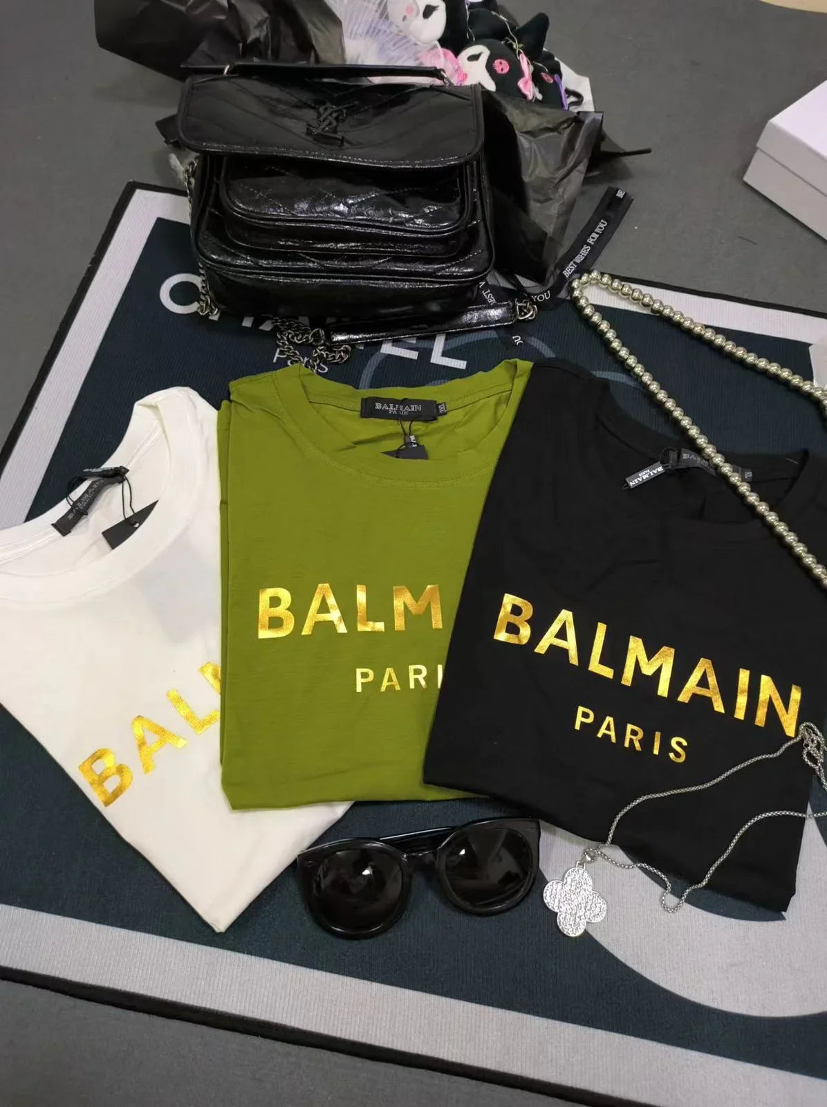 BALMAIN || Balmain Metallic-Logo T-Shirt For Girls