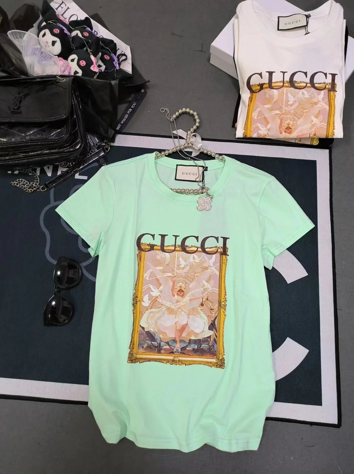 GUCCI || Logo Printed Cotton Short Sleeve T-Shirt For Girls