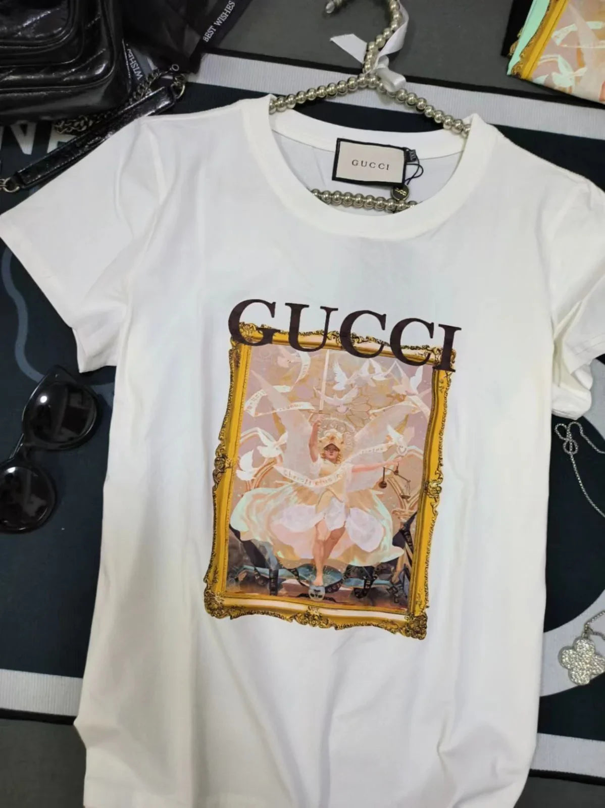 GUCCI || Logo Printed Cotton Short Sleeve T-Shirt For Girls