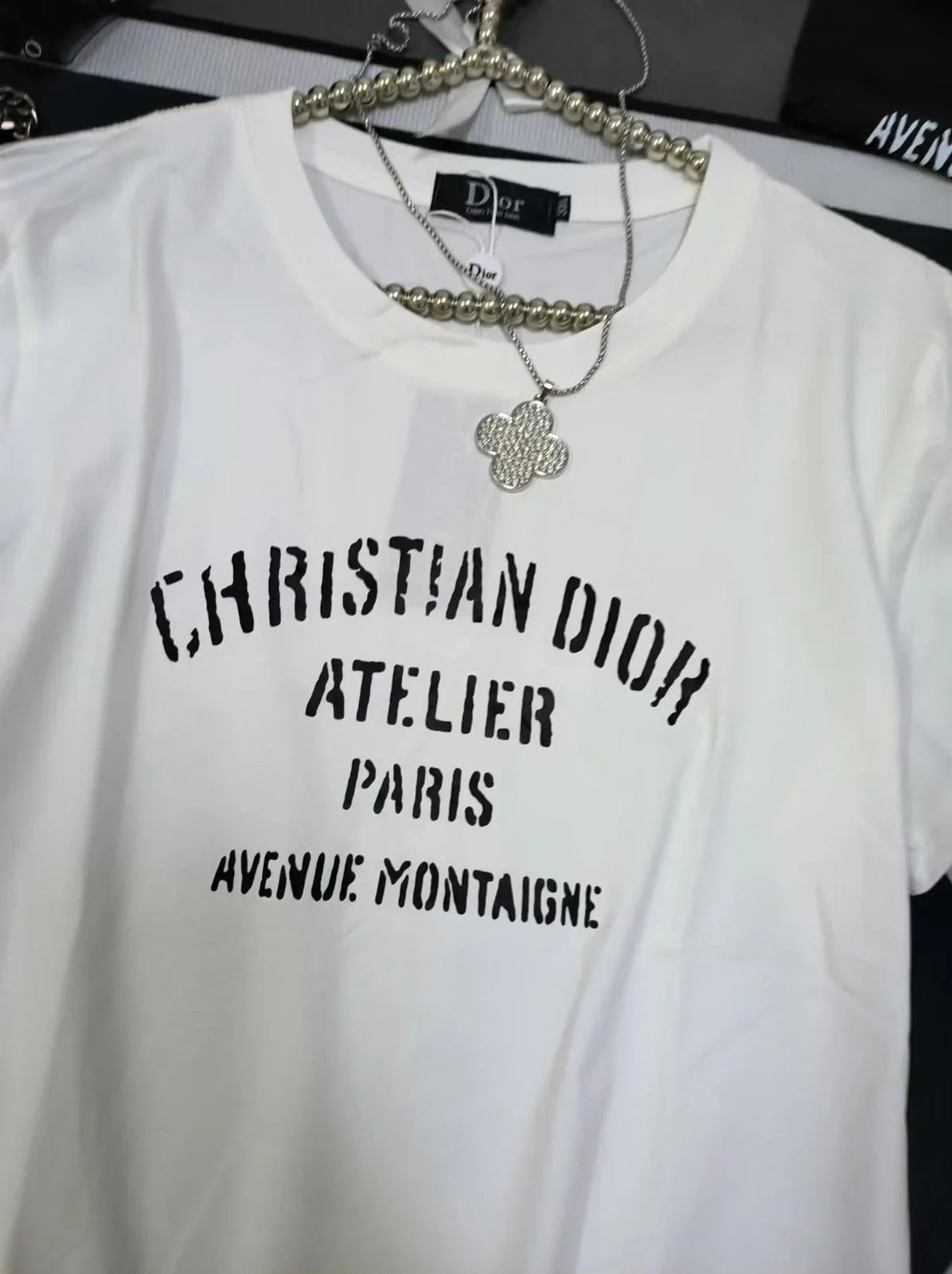 DIOR || Christian DIOR Atelier Salute Designer Series Print Short Sleeve For Girls