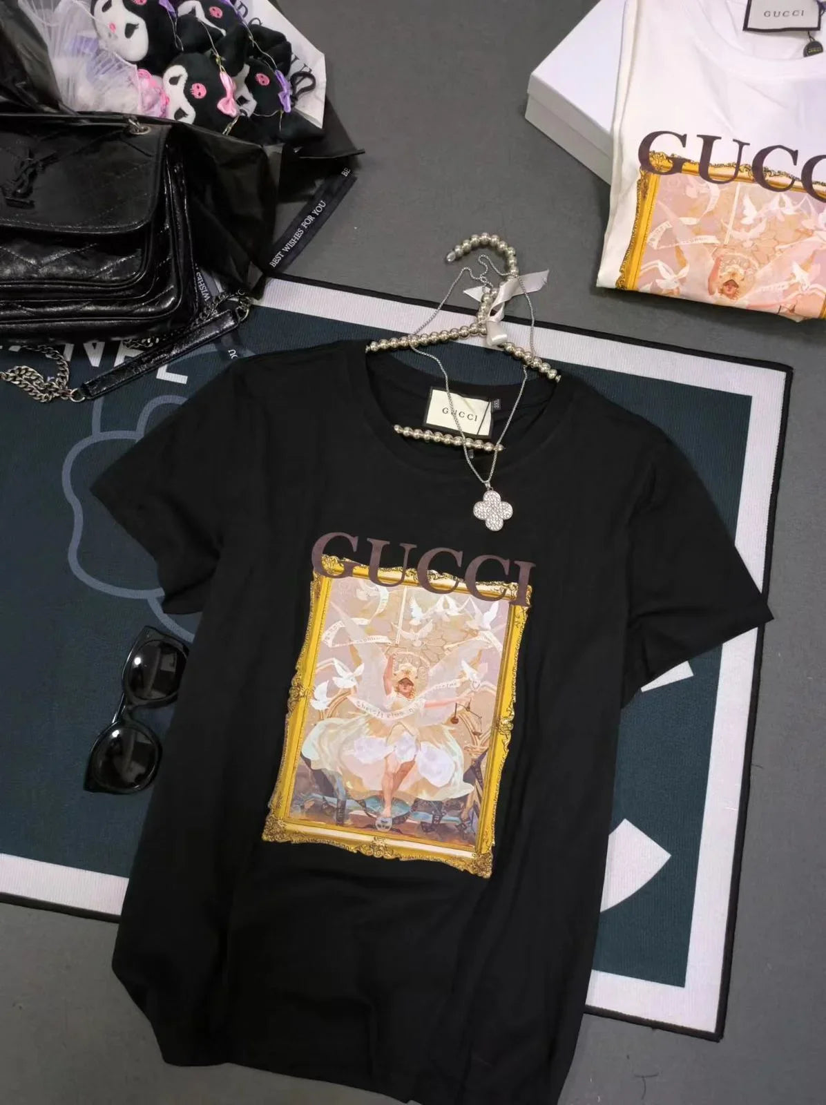 GUCCI || Logo Printed Cotton Short Sleeve T-Shirt For Girls