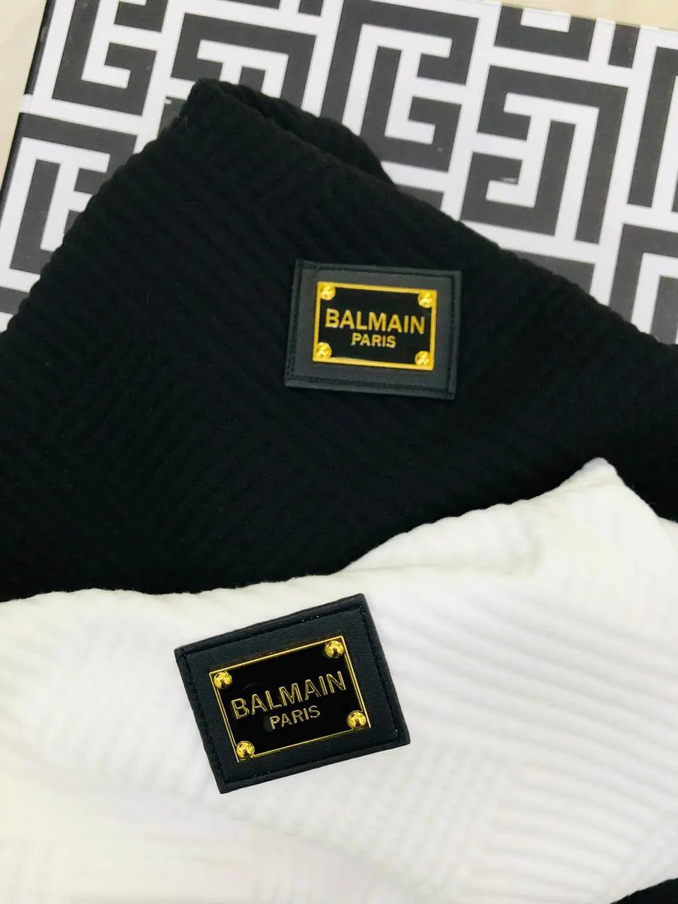 BALMAIN || Ribbed Cotton Short Knit Dress For Girls