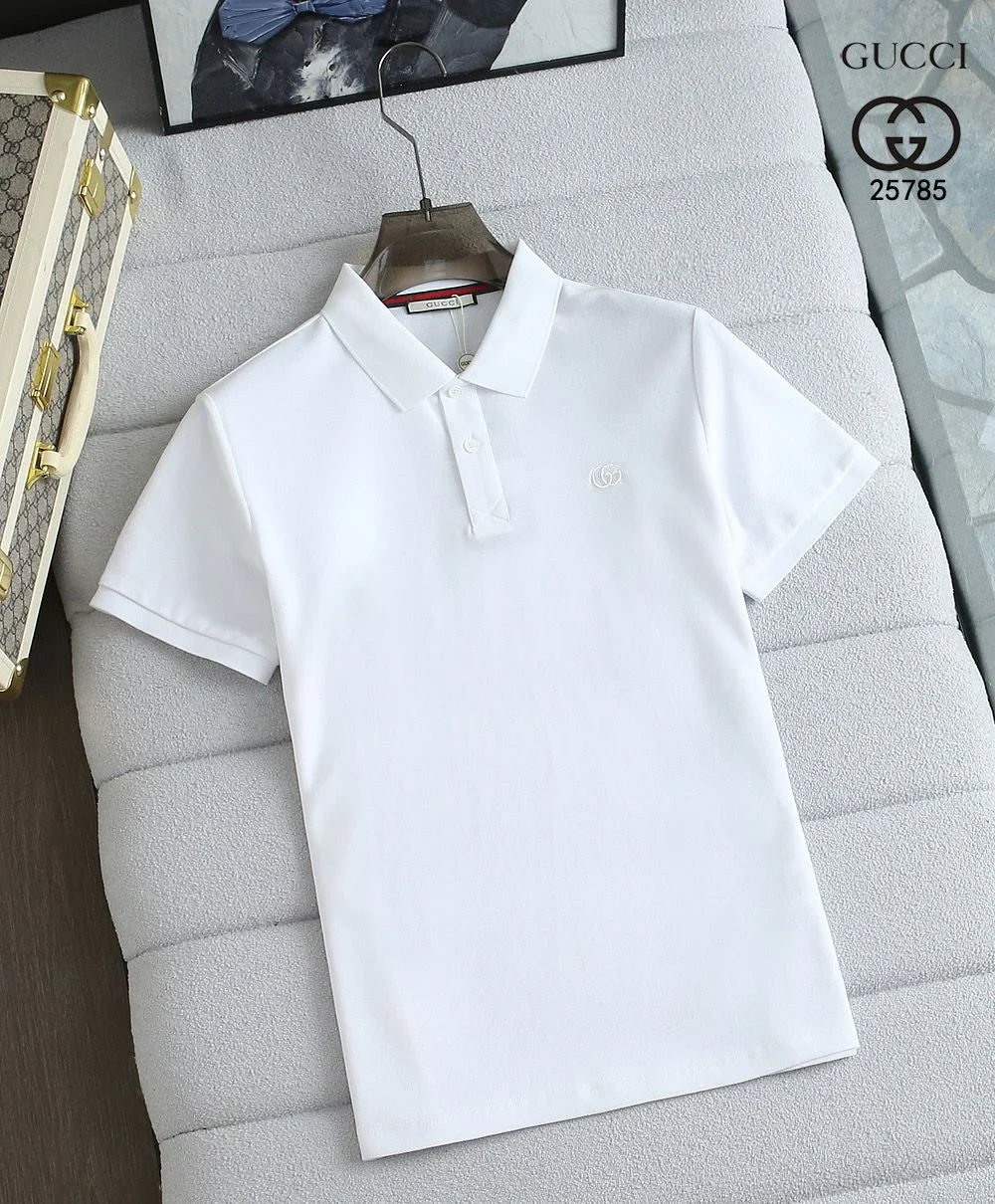 GUCCI || GG Logo Classic Cotton Pique Polo T-Shirt