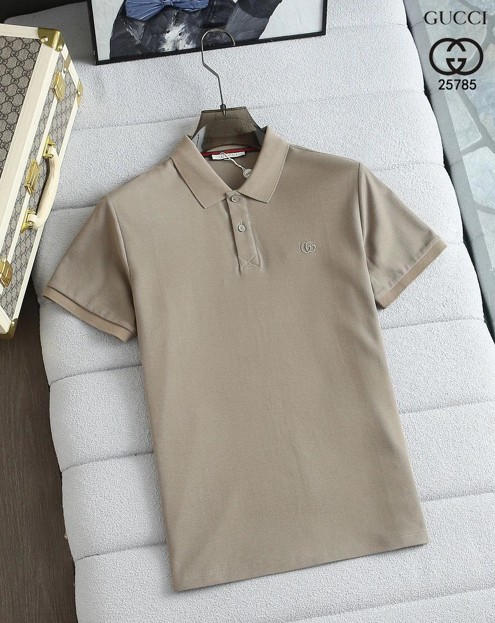 GUCCI || GG Logo Classic Cotton Pique Polo T-Shirt