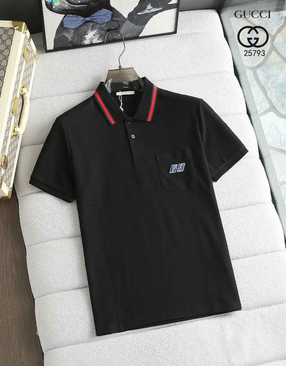 GUCCI || Square GG Piquet Polo T-Shirt