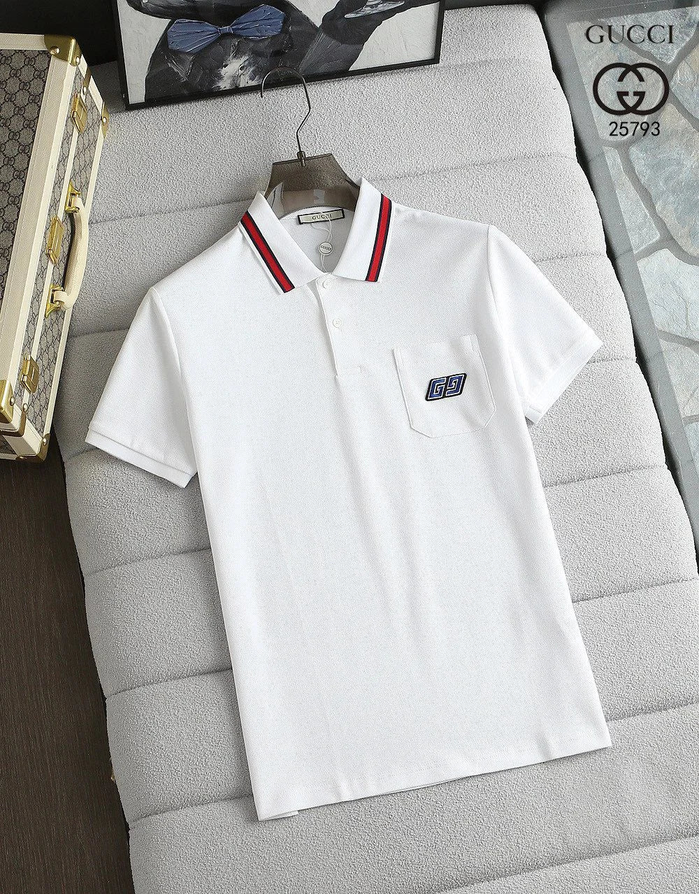 GUCCI || Square GG Piquet Polo T-Shirt