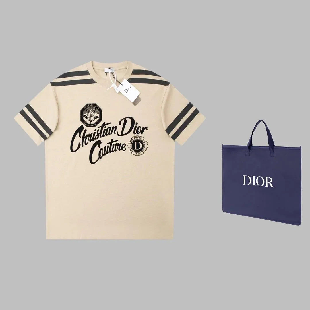 CHRISTIAN DIOR || 2024 SS Unisex Street Style Cotton Short Sleeves Logo Luxury T-Shirt