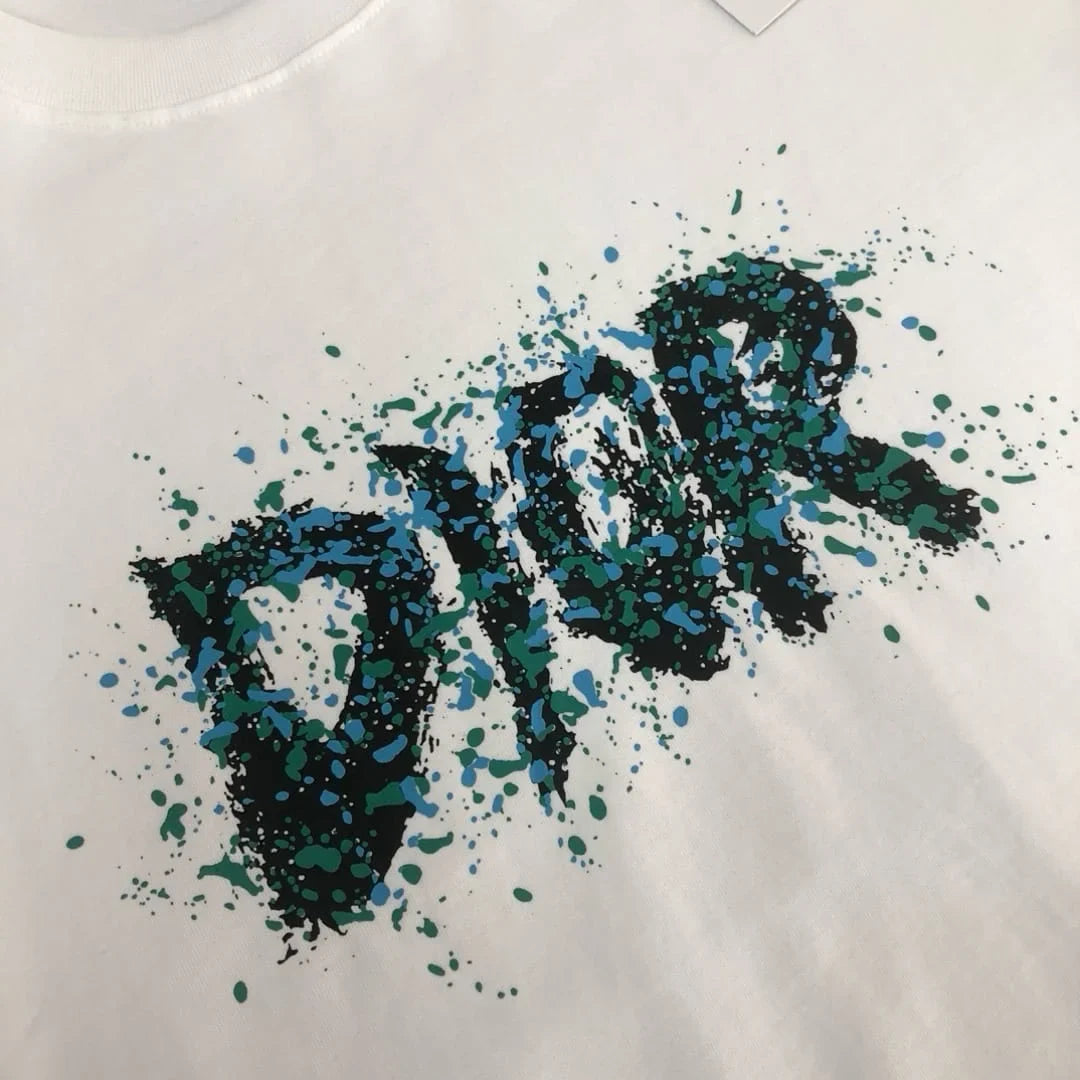 CHRISTIAN DIOR || Paint Graphic Print Crew Neck T-Shirt