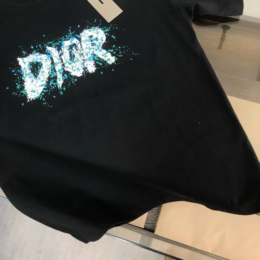 CHRISTIAN DIOR || Paint Graphic Print Crew Neck T-Shirt