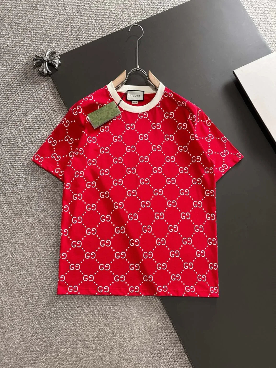 GUCCI || All-Over GG Logo Print T-Shirt